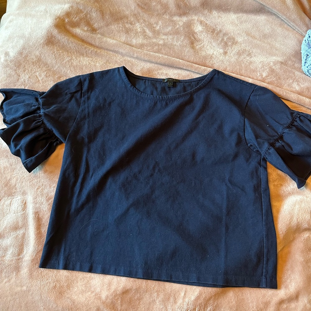 J.Crew flutter sleeve top